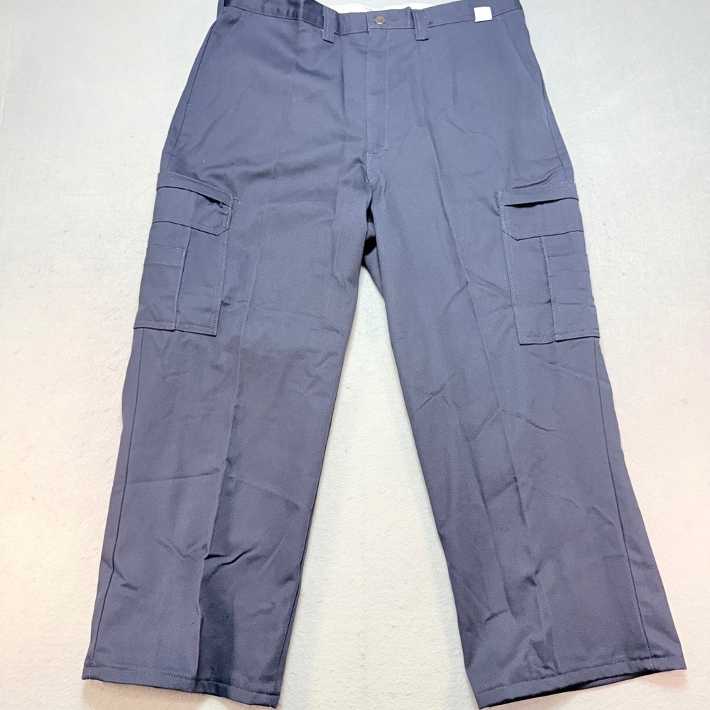 Dickies Cargo Pants Work‎ Utility Relaxed Fit Blue Cotton Blend 38x28